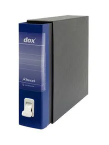 Pákový pořadač s obalom "Dox", modrý, 85 mm, A4, kartón